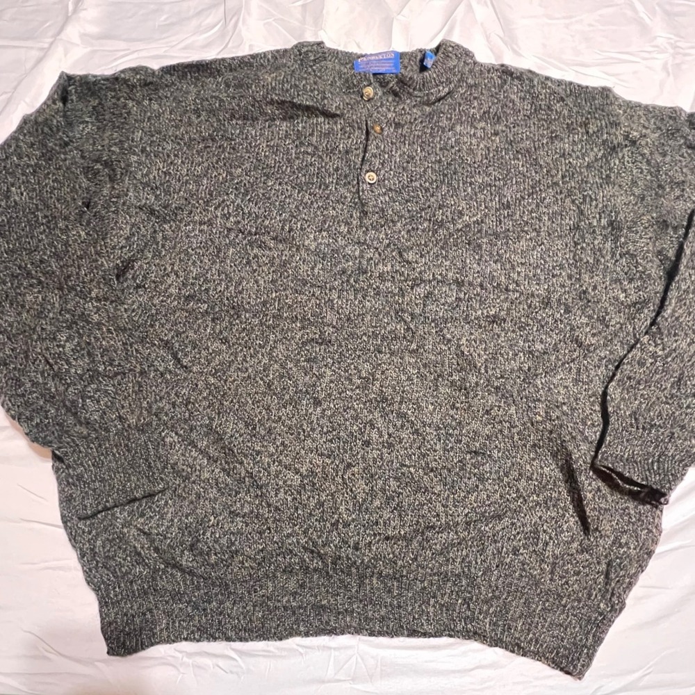 Men's Cozy Knit Henley Sweater - Gray